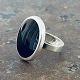 Fingerring med sort onyx 925