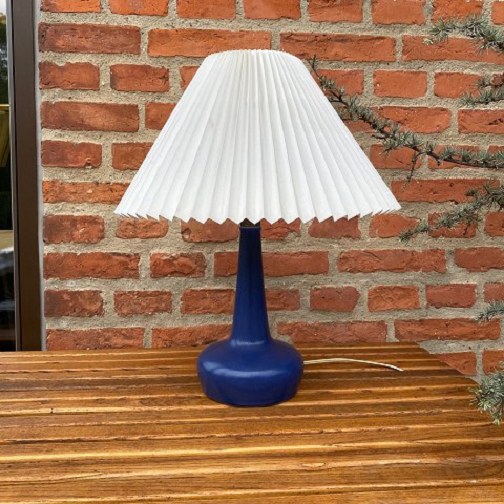 Palshus keramiklampe, blå