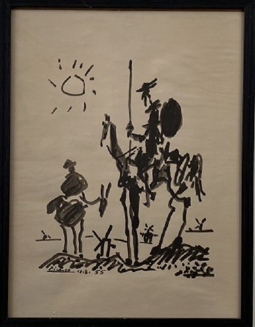 Tryk efter Pablo Picasso. Don Quicholte